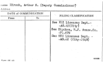 Hirsch, Arthur S. (Deputy Commissioner)