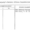 His Majesty's Eastern African Dependencies