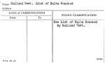 Holland Govt. -List of Bulbs Donated