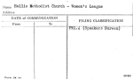 Hollis Methodist Church - Women's League