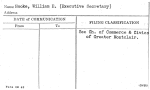 Hooke, William E. (Executive Secretary)