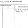 Horlacher, George N. (Postmaster)
