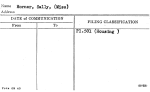 Horner, Sally, (Miss)