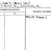 Huber, John Y. (Mrs.) (Jr.)