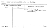 Incorporators and Directors - Meeting