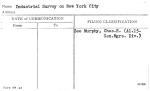 Industrial Survey on New York City