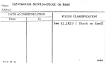 Information Service-Stock on Hand