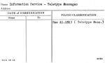 Information Service - Teletype Messages