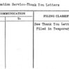 Information Service-Thank You Letters