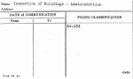 Inspection of Buildings - Administration