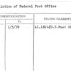 Installation of Federal Post Office