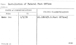 Installation of Federal Post Office