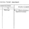 Installation Permit Amendment