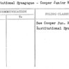 Institutional Synagogue - Cooper Junior High School