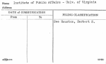 Institute of Public Affairs - Univ. of Virginia