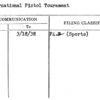International Pistol Tourament