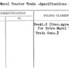 Intra-Mural Tractor Train -Specifications for
