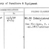 Inventory of Furniture & Equipment