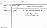 Inventory of Furniture & Equipment