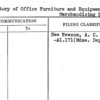 Inventory of Office Furniture and Equipment - Merchandising Department