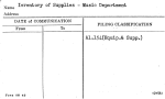 Invetory of Supplies - Music Department