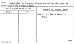 Invitation to Foreign Countries to Participate in New York World's Fair