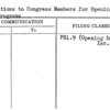 Invitations to Congress Members for Opening Day Programs