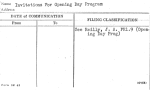 Invitations For Opening Day Program