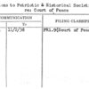 Invitations to Patriotic & Historical Societies re: Court of Peace