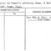 Invitations to Women's Advisory Comm. & Met. Sub-Comm.-Nat. Adv. Comm. Bldg.