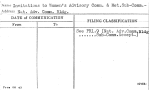 Invitations to Women's Advisory Comm. & Met. Sub-Comm.-Nat. Adv. Comm. Bldg.
