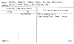 Irvin, Robert (Exec. Secy. to the Governor)