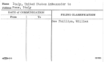 Italy, United States Ambassador to