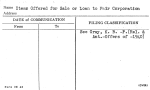 Items Offered for Sale or Loan to Fair Corporation