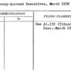 Itinerary-Account Executives, March 1938