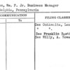Jackson, Wm. F. Jr. Business Manager
