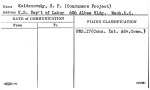 Kaidanovsky, S.P. (Consumers Project)