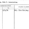 Keating, John J. Association