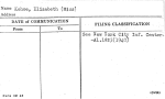 Kehoe, Elizabeth (Miss)