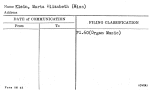 Klein, Marta Elizabeth (Miss)