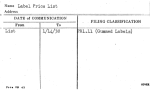 Label Price List