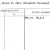 Lacey, Walter H. (Mrs. Elizabeth Faulkner)