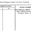 Lady Nimble-Fingers Speed Crochet Contest