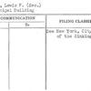 Lang, Lewis F. (Sec.)