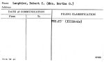 Lanphier, Robert C. (Mrs. Bertha O.)
