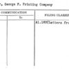 Lasher, George F. Printing Company