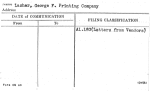 Lasher, George F. Printing Company
