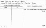 Lawless, William P. (Mrs.)