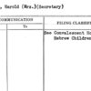 Lebair, Harold (Mrs.) (Secretary)