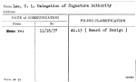 Lee, C.L. Delegation of Signature Authority